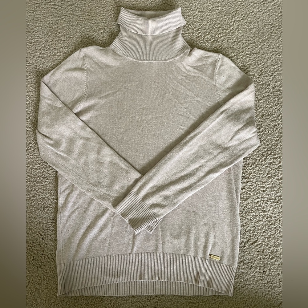 Calvin Klein, beige, turtleneck, size medium
